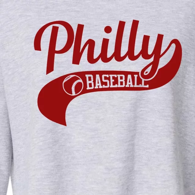 Philly Baseball Player Cropped Pullover Crew