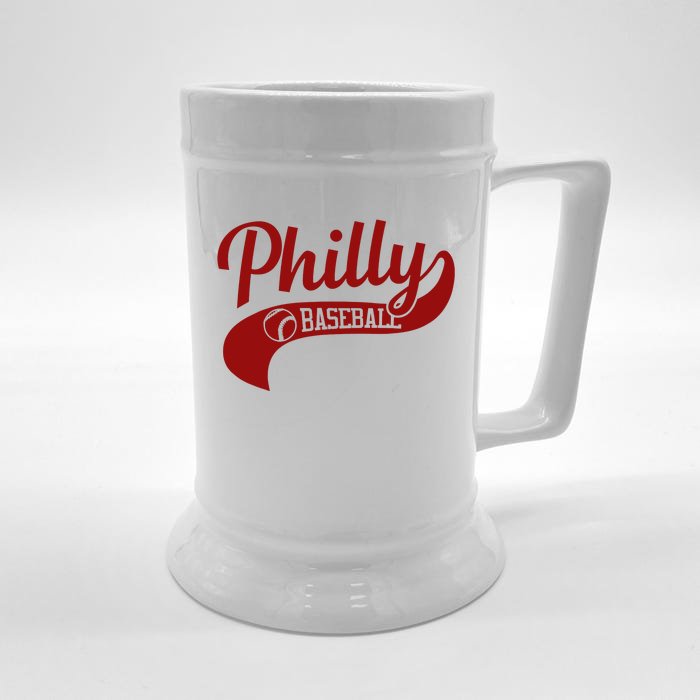 Philly Baseball Player Front & Back Beer Stein