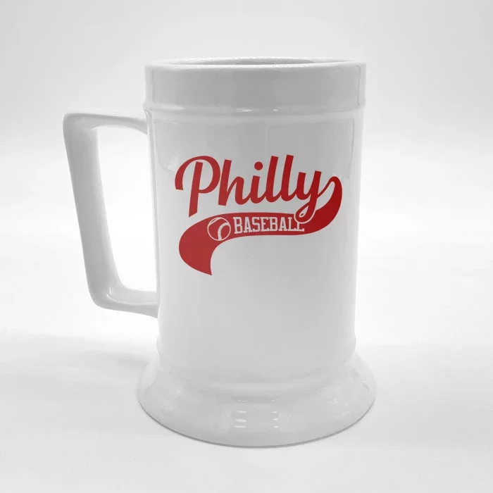 Philly Baseball Player Front & Back Beer Stein