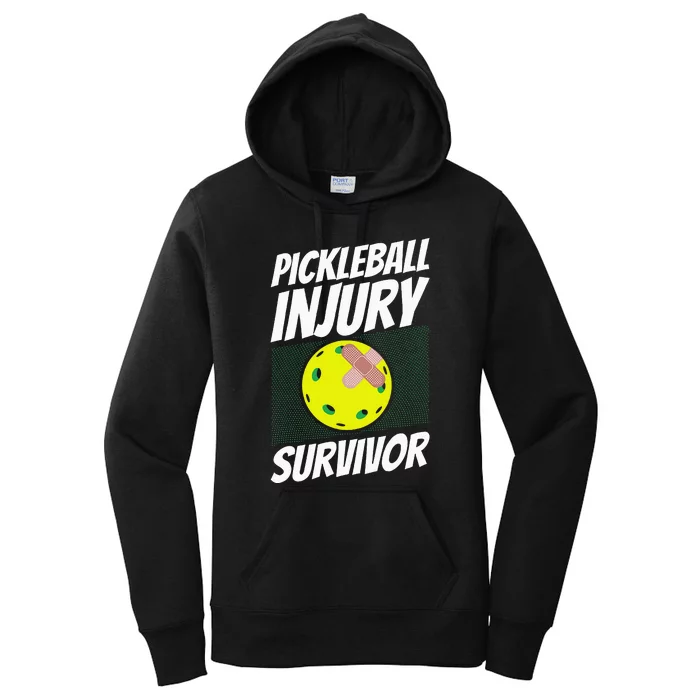 Pickleball Band-Aid Pickleball Injury Survivor Women's Pullover Hoodie