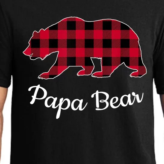 Papa Bear Pajama Red Buffalo Plaid Gift Pajama Set