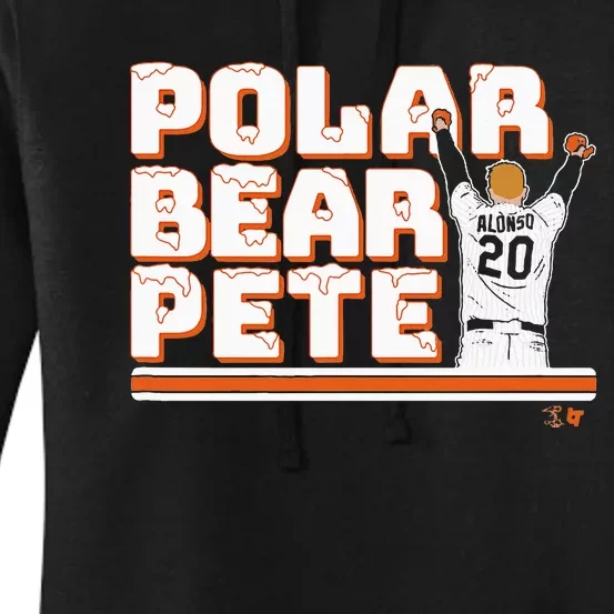 Polar Bear Pete New York Baseball Women's Pullover Hoodie