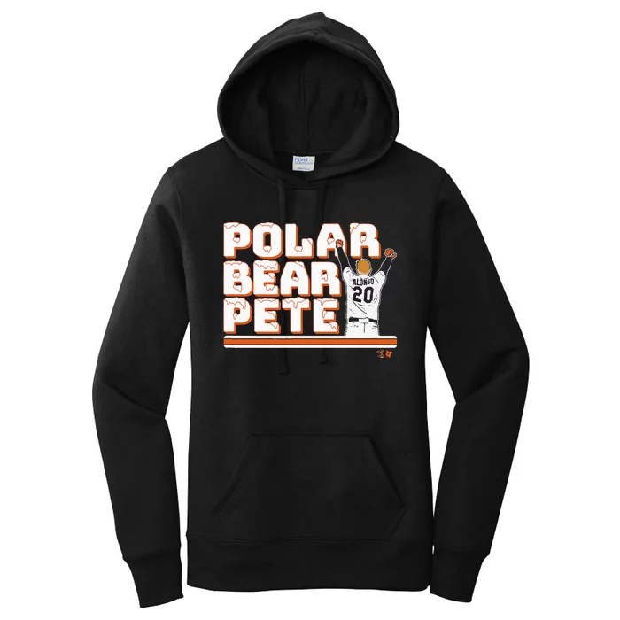 Polar Bear Pete New York Baseball Women's Pullover Hoodie