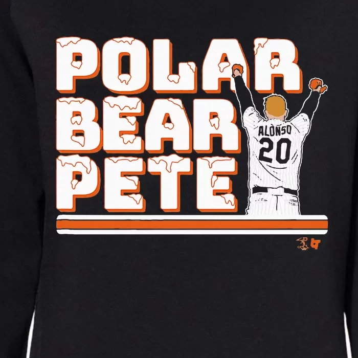 Polar Bear Pete New York Baseball Womens California Wash Sweatshirt