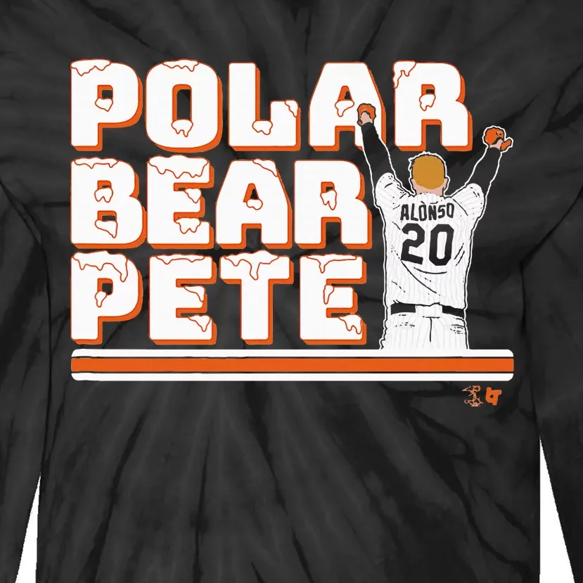 Polar Bear Pete New York Baseball Tie-Dye Long Sleeve Shirt