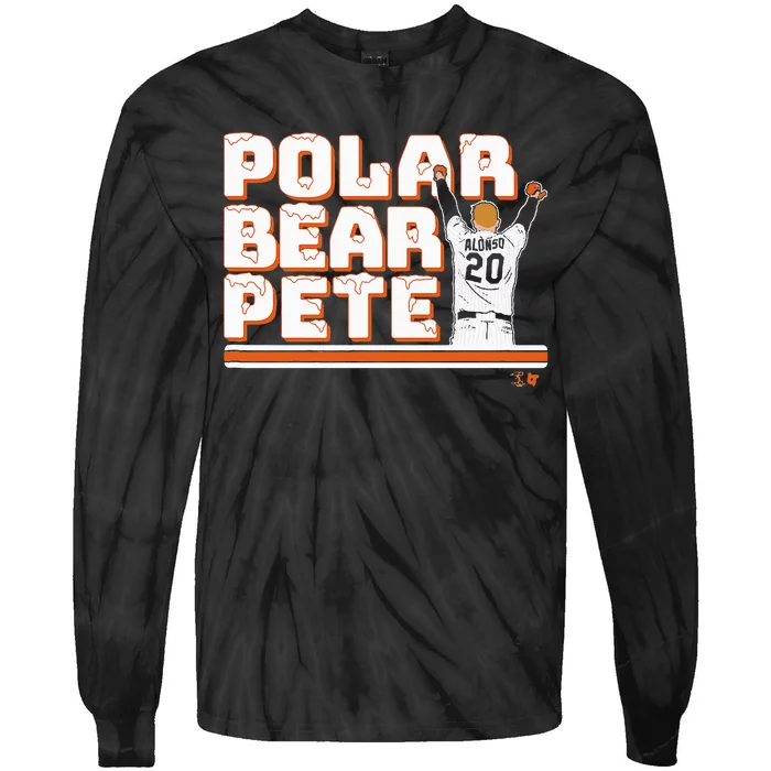 Polar Bear Pete New York Baseball Tie-Dye Long Sleeve Shirt