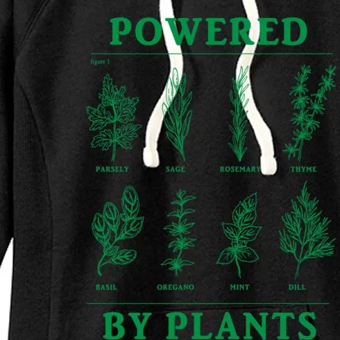 Powered By Plants Vegan Vegetarian Plantmeaningful Giftbased Gift Women's Fleece Hoodie