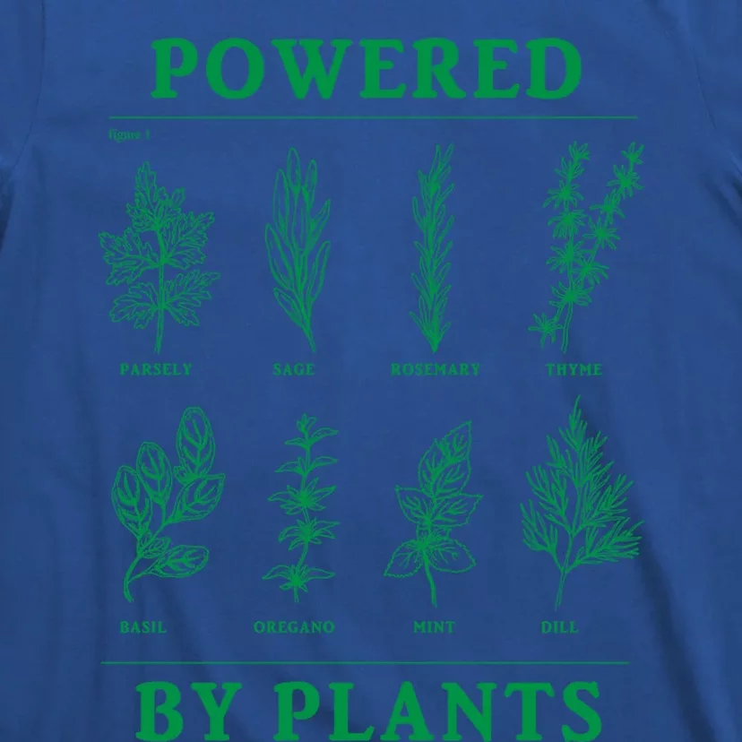 Powered By Plants Vegan Vegetarian Plantmeaningful Giftbased Gift T-Shirt