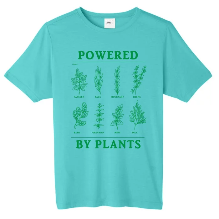 Powered By Plants Vegan Vegetarian Plantmeaningful Giftbased Gift ChromaSoft Performance T-Shirt