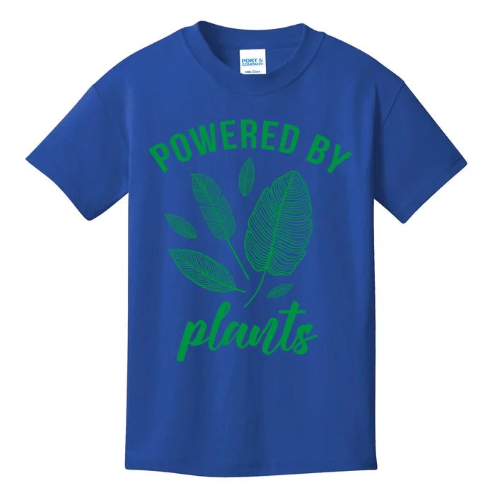 Powered By Plants Vegan Vegetarian Plantgreat Giftbased Gift Kids T-Shirt