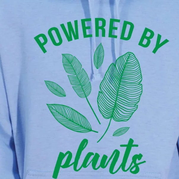 Powered By Plants Vegan Vegetarian Plantgreat Giftbased Gift Unisex Surf Hoodie