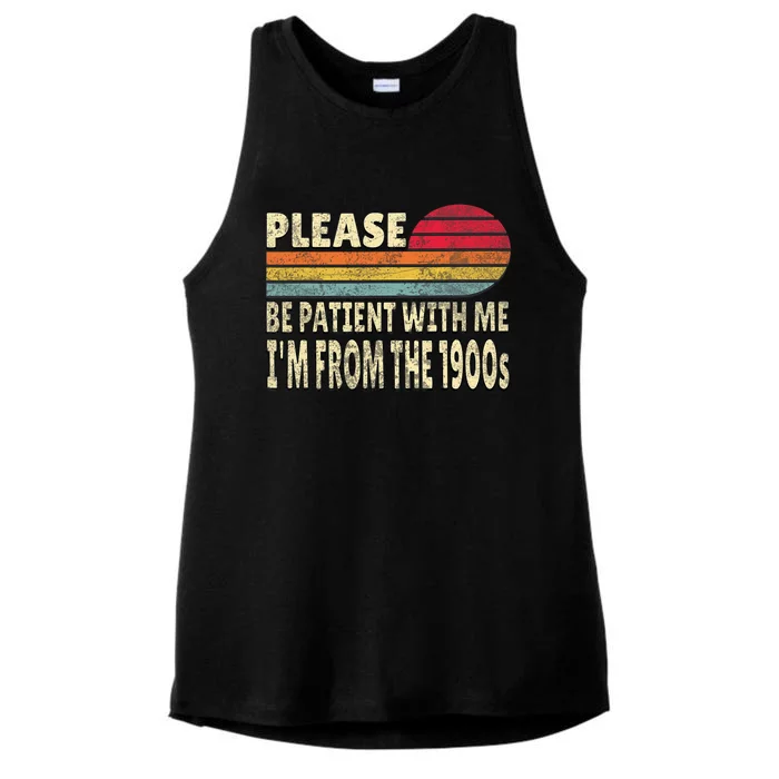 Please Be Patient With Me IM From The 1900s Ladies Tri-Blend Wicking Tank