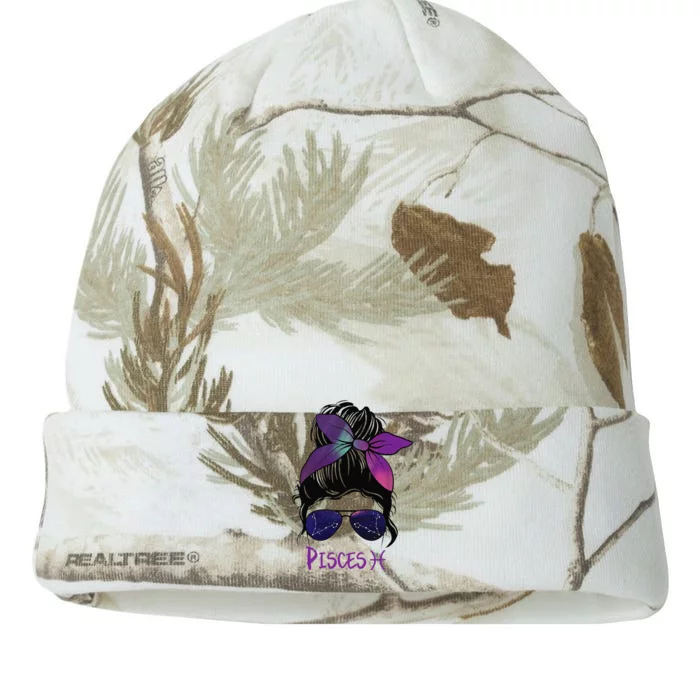 Pisces Birthday Pisces woman Zodiac Constellation Kati - 12in Camo Beanie