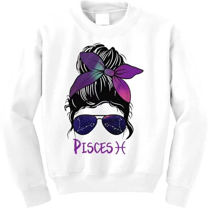 Pisces Birthday Pisces woman Zodiac Constellation Kids Sweatshirt