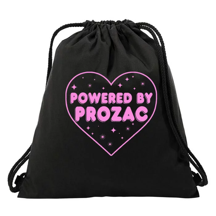 Power By Prozac Drawstring Bag