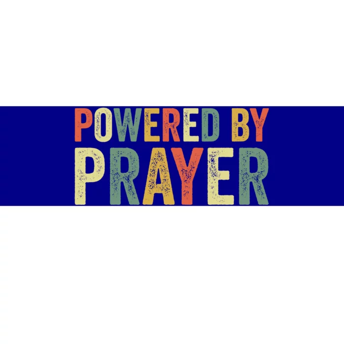 Powered By Prayer God Believer Pray Christian Faith Religion Gift Bumper Sticker