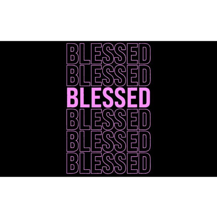 Pink BLESSED Pink Color Graphic Bumper Sticker