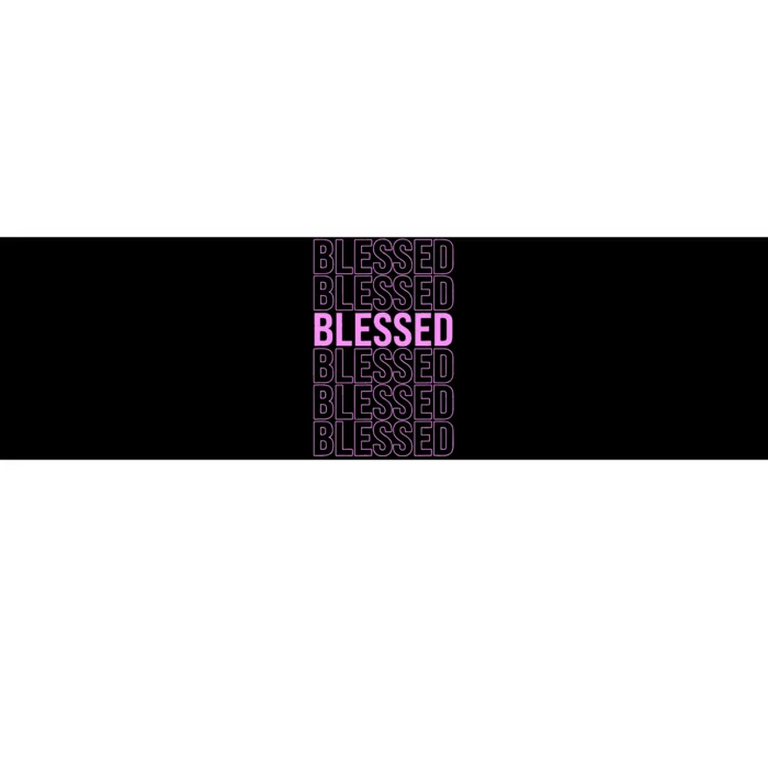 Pink BLESSED Pink Color Graphic Bumper Sticker