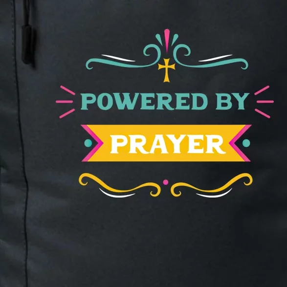 Powered By Prayer Christian Cross Jesus Believer Praying Fan Cute Gift Daily Commute Backpack