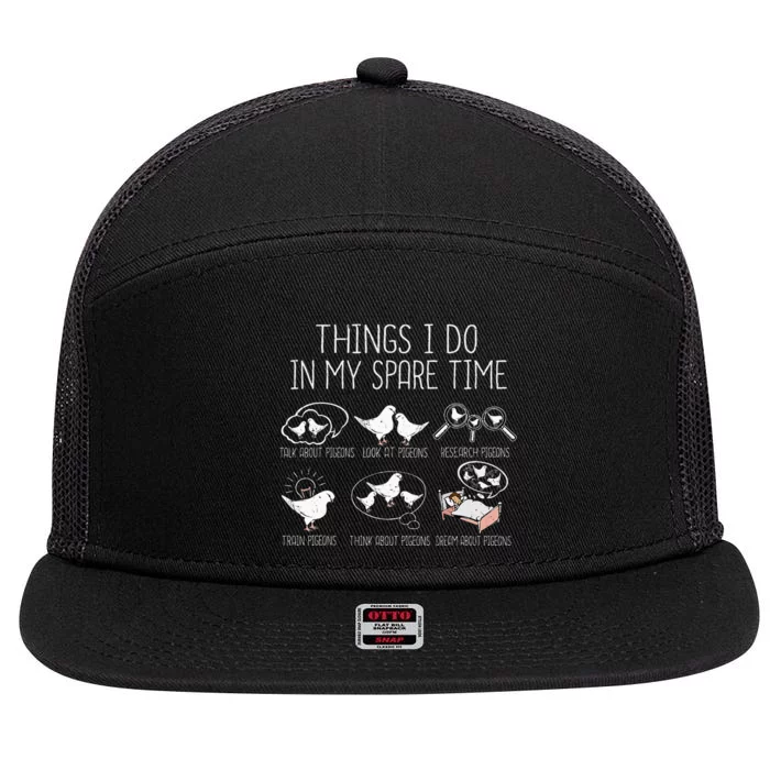 Pigeon Breeding Pigeon Racing Lover King Pigeon 7 Panel Mesh Trucker Snapback Hat