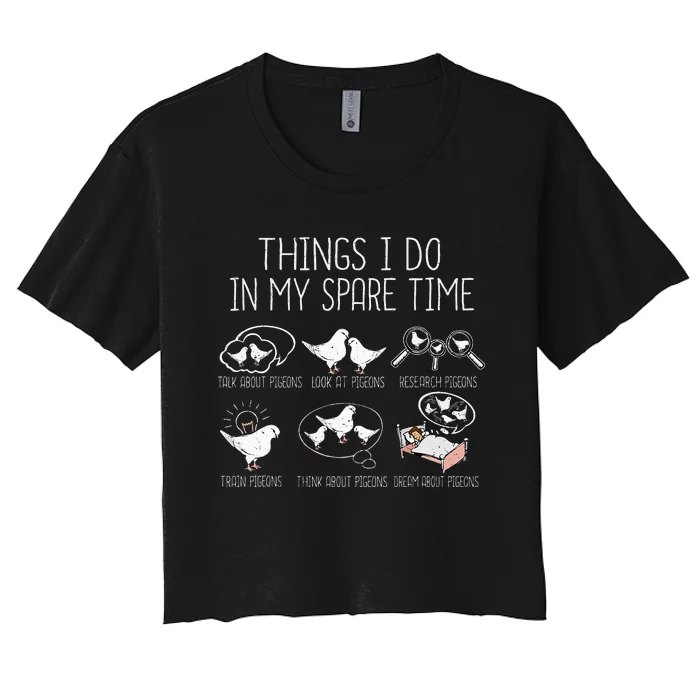 Pigeon Breeding Pigeon Racing Lover King Pigeon Women's Crop Top Tee