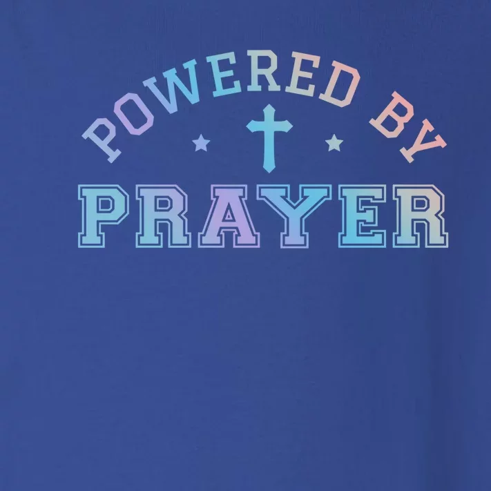 Powered By Prayer Praying Christian Cross Jesus Follower Gift Toddler Long Sleeve Shirt