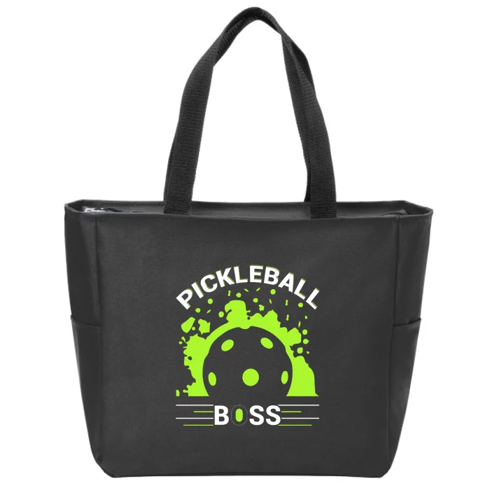 Pickleball Boss Paddles Sport Gift For Pickleball Team Zip Tote Bag