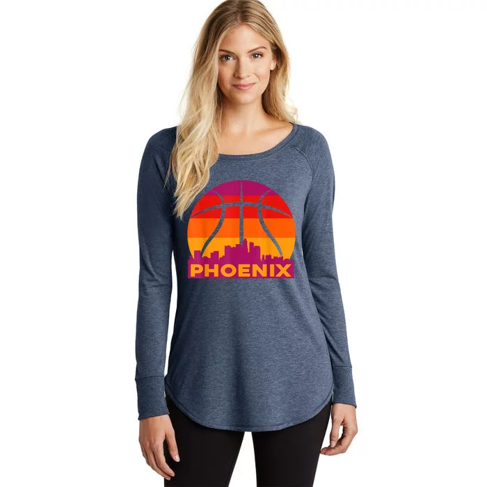 Phoenix Basketball, Phoenix Basketball BBall City Arizona State Retro Vintage Women's Perfect Tri Tunic Long Sleeve Shirt