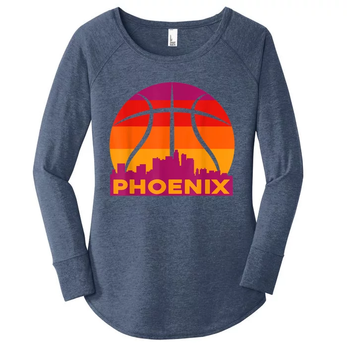 Phoenix Basketball, Phoenix Basketball BBall City Arizona State Retro Vintage Women's Perfect Tri Tunic Long Sleeve Shirt