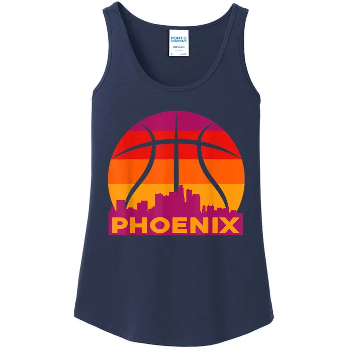 Phoenix Basketball, Phoenix Basketball BBall City Arizona State Retro Vintage Ladies Essential Tank