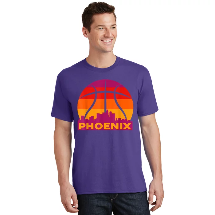 Phoenix Basketball, Phoenix Basketball BBall City Arizona State Retro Vintage T-Shirt