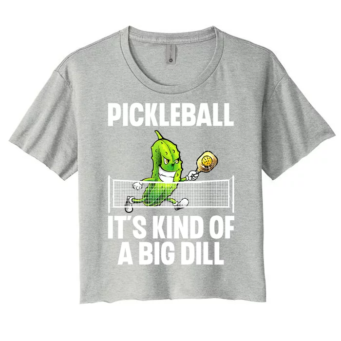 Pickle Ball Player Big Dill Cool Pickleball Gift Women's Crop Top Tee