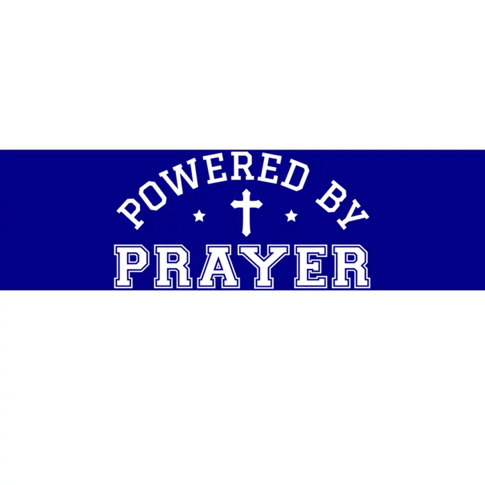 Powered By Prayer Praying Christian Cross Jesus Follower Gift Bumper Sticker