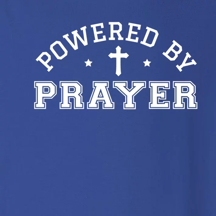 Powered By Prayer Praying Christian Cross Jesus Follower Gift Toddler Long Sleeve Shirt