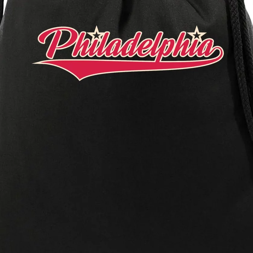 Philadelphia Baseball Philly Retro Red Drawstring Bag