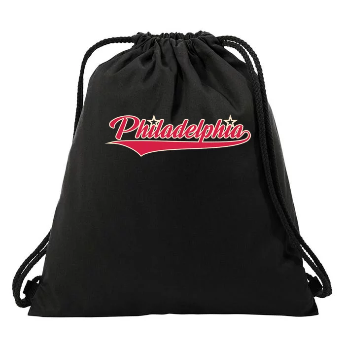 Philadelphia Baseball Philly Retro Red Drawstring Bag