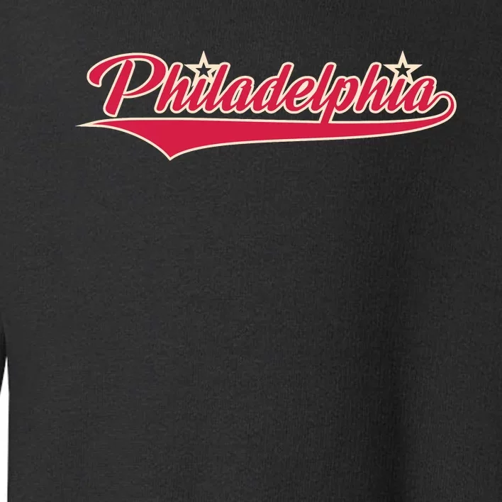 Philadelphia Baseball Philly Retro Red Toddler Sweatshirt