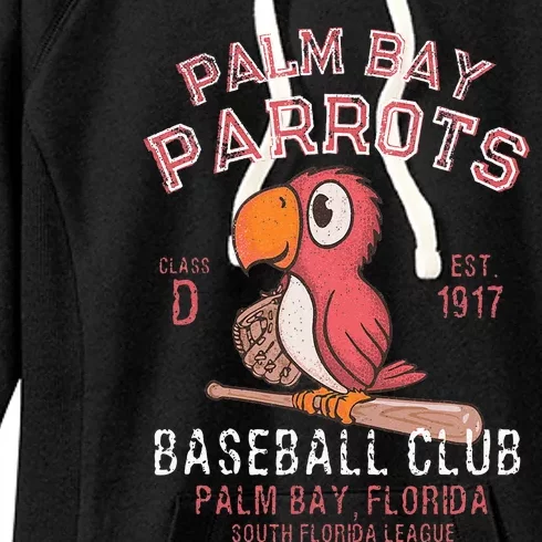 Palm Bay Parrots Baseball Retro Minor League Baseball Team Women's Fleece Hoodie