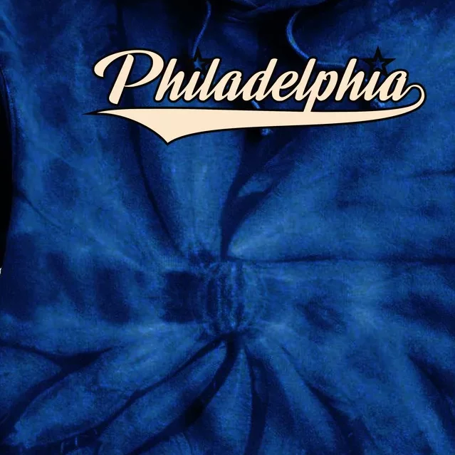 Philly Baseball Philadelphia Lettering Retro Tie Dye Hoodie