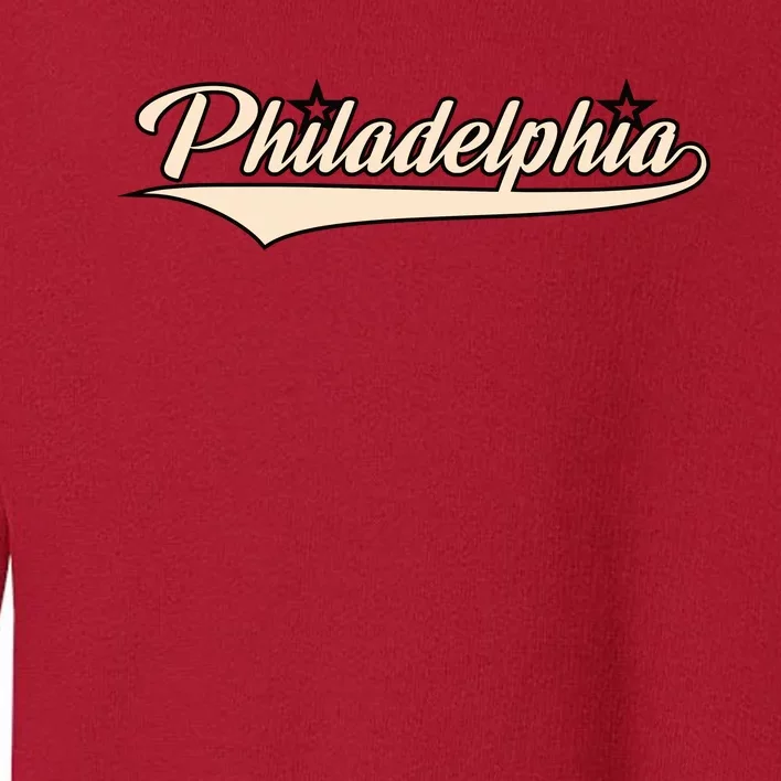 Philly Baseball Philadelphia Lettering Retro Toddler Sweatshirt