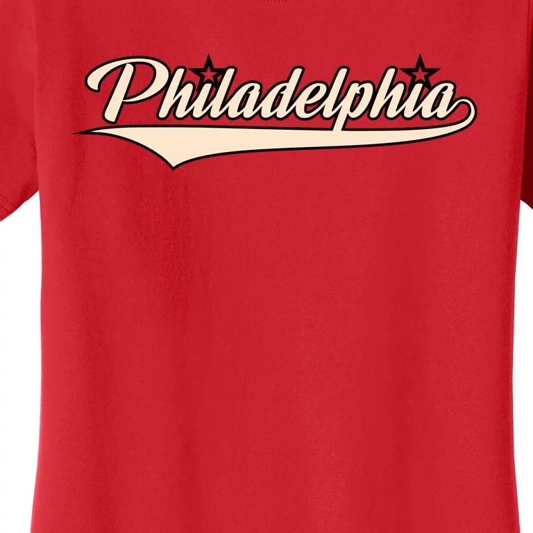 Philly Baseball Philadelphia Lettering Retro Women's T-Shirt