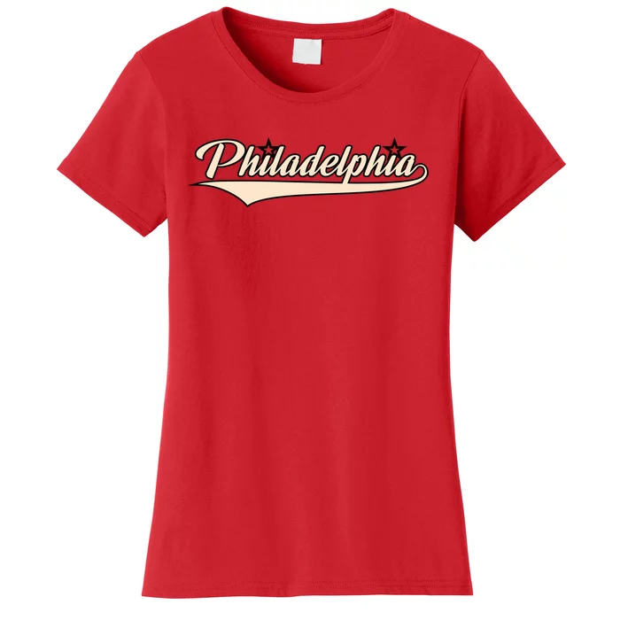 Philly Baseball Philadelphia Lettering Retro Women's T-Shirt