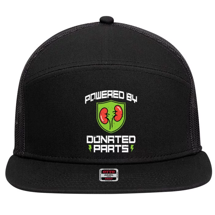 Powered By Parts Organ Transplant Kidney Surgery 7 Panel Mesh Trucker Snapback Hat