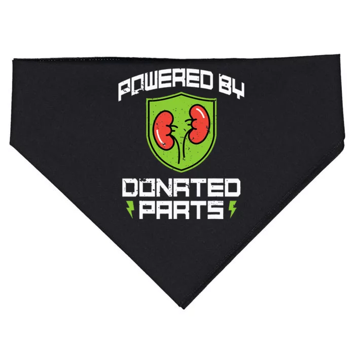 Powered By Parts Organ Transplant Kidney Surgery USA-Made Doggie Bandana