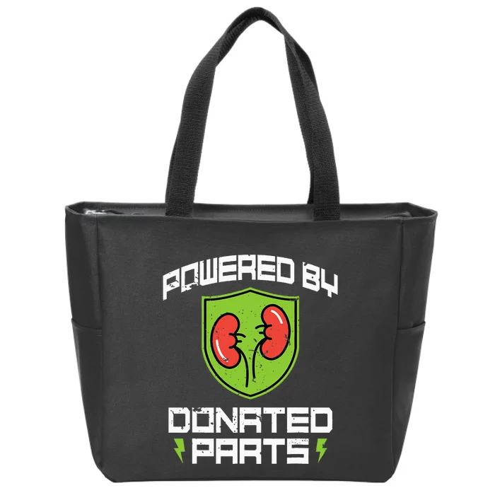 Powered By Parts Organ Transplant Kidney Surgery Zip Tote Bag