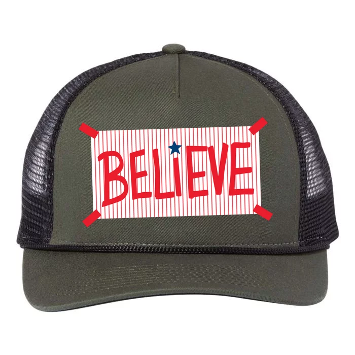 Philly Believe Philadelphia Baseball Retro Rope Trucker Hat Cap