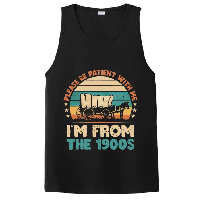 Please Be Patient With Me IM From The 1900s Vintage Performance Tank