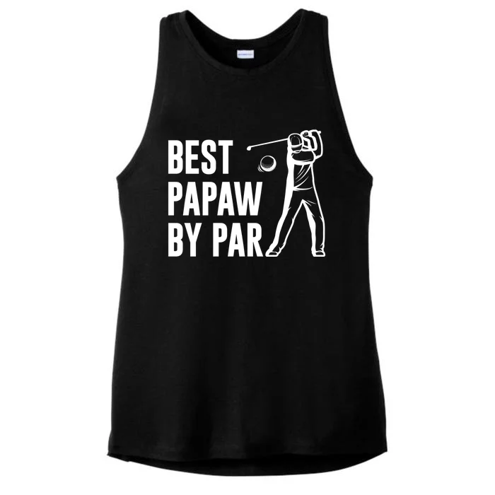 Papaw By Par Fathers Day Gift Golf Lover Gift Ladies Tri-Blend Wicking Tank