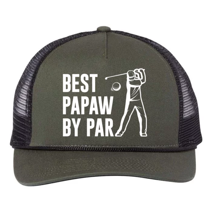 Papaw By Par Fathers Day Gift Golf Lover Gift Retro Rope Trucker Hat Cap