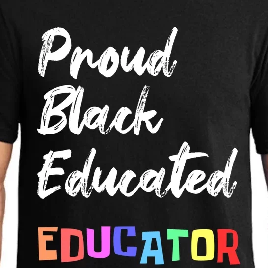 Proud Black Pretty Educated Educator Petty Queen Gift Pajama Set